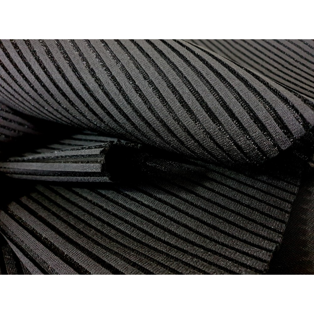 Spacer Ribbed Fabric Black (KBTN2021/02025) £2.95