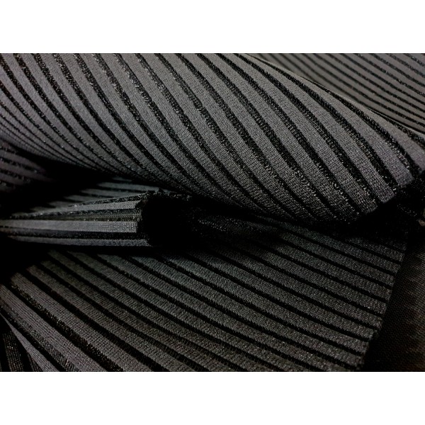 Spacer Ribbed Fabric - Black