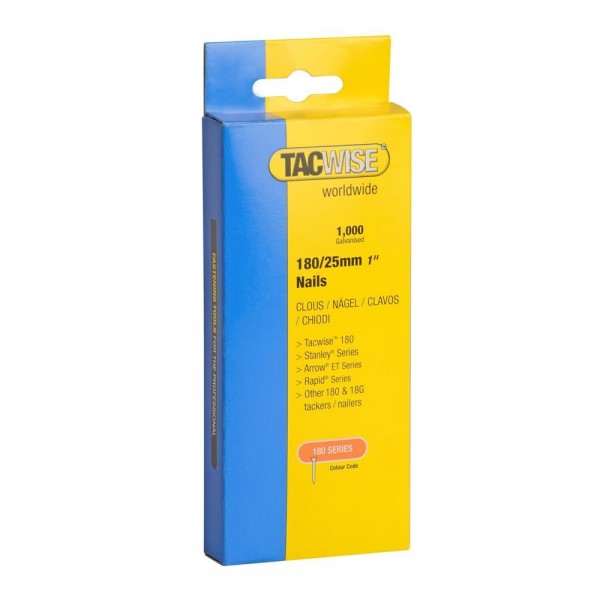 Tacwise 180/25mm 18g Nails - 1000 Pack
