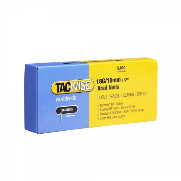 Tacwise 18g/10mm Brad Nails - 5000 Pack