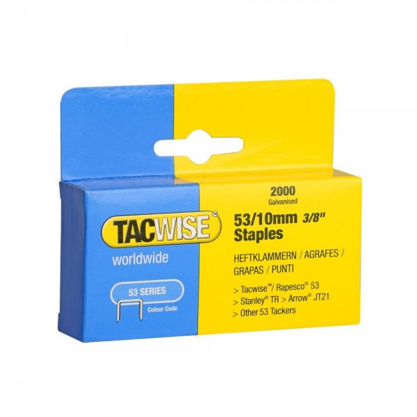 Tacwise 53/10mm Staples - 2000 Pack