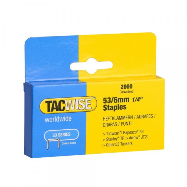 Tacwise 53/6mm Staples - 2000 Pack